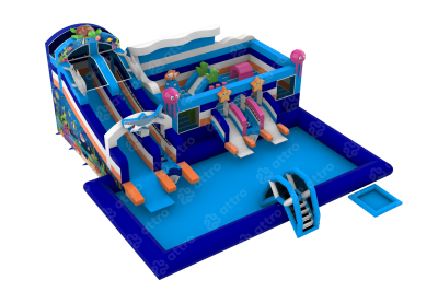 Надувной аквапарк  &quot;Море приключений&quot; 15*15*7,1 м 