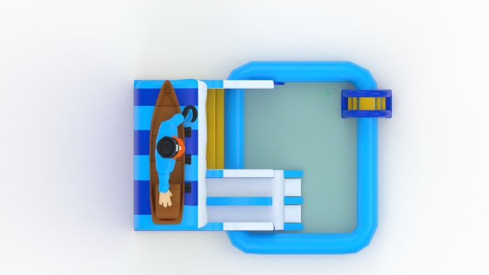 Надувной аквапарк "Рыжая борода" 13*10*10 м