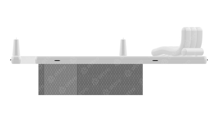 Бассейн с зоной для загара 7,4*5*1,3 м