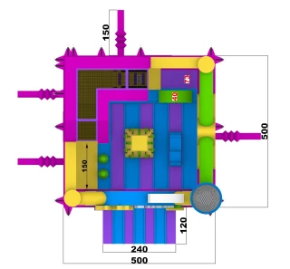  Надувной батут "Диско" 5*5*3,4 м 