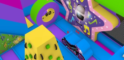  Надувной батут "Диско" 5*5*3,4 м 