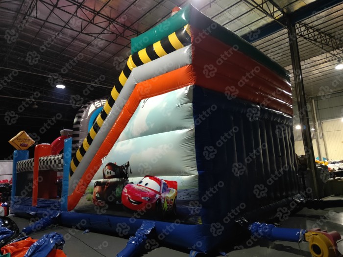 Надувная горка "Супер тачки 3D" 11*6*6,6 м