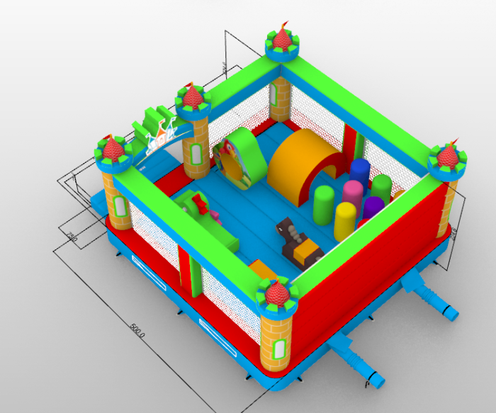 Надувной батут «Замок», размер 5*5*3 метров