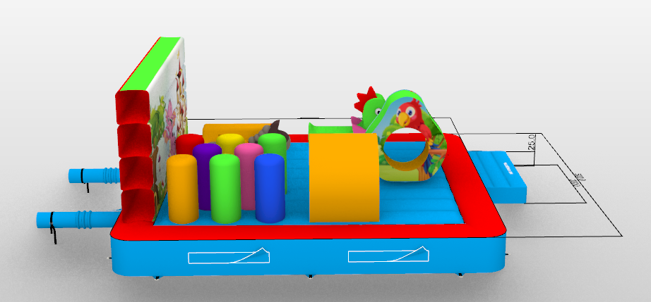 Надувной батут «Замок», размер 5*5*3 метров