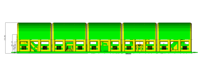 Надувной батутный парк "Лес чудес"  45*15*10 м