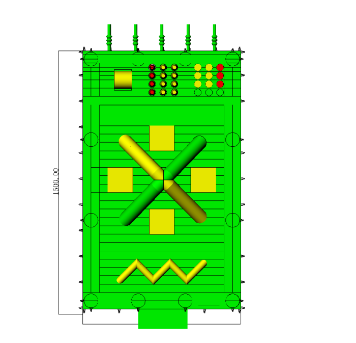 Надувной батутный парк "Лес чудес"  45*15*10 м