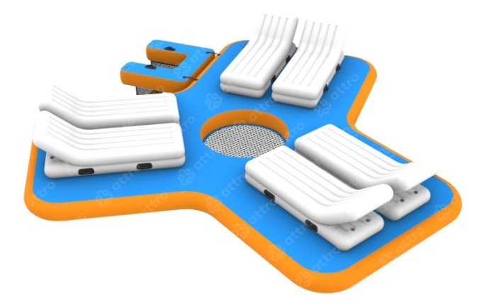 Надувная зона отдыха 7,3*6,5*1,1 м