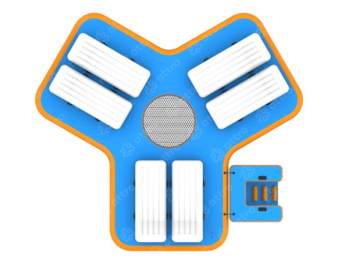 Надувная зона отдыха 7,3*6,5*1,1 м