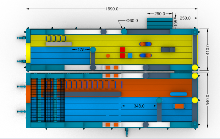 Надувной батут «Мегаполис» 17*9,5*9,1 м