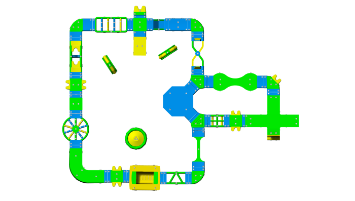 Надувной аквапарк "Спорт парк 80" 38*38 м