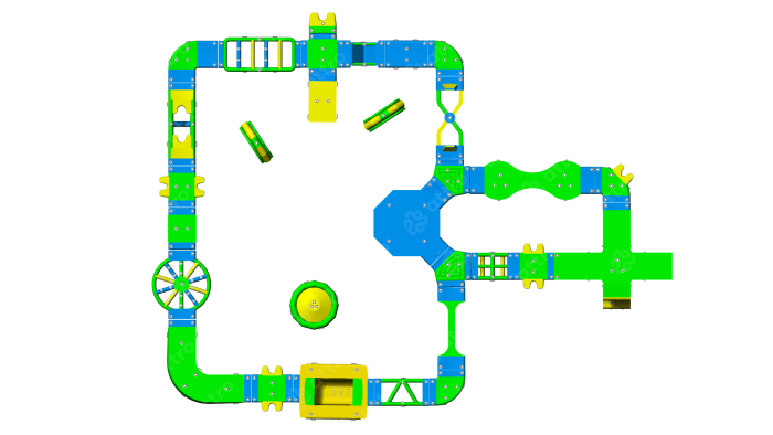 Надувной аквапарк "Спорт парк 80" 38*38 м