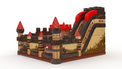 Надувная горка "Ермак" 8*8,2*5,5 м