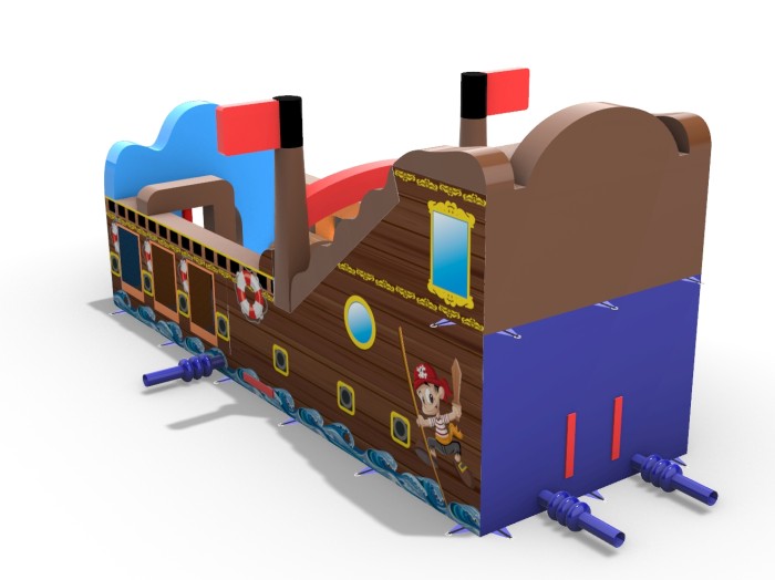 Надувной батут "Веселье пиратов" 12*4,5*5,8 м