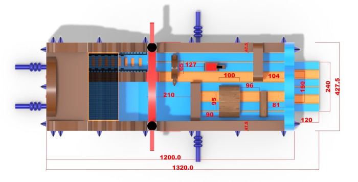 Надувной батут "Веселье пиратов" 12*4,5*5,8 м