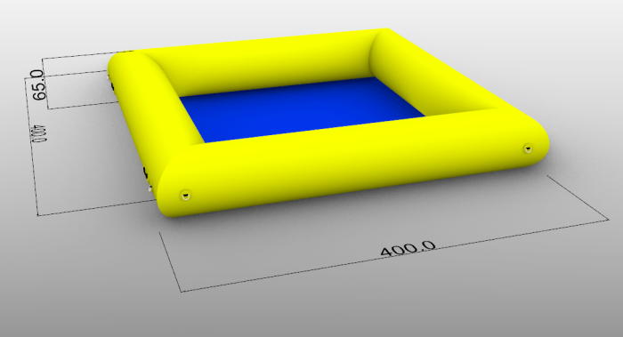 Квадратный надувной бассейн (Китай)