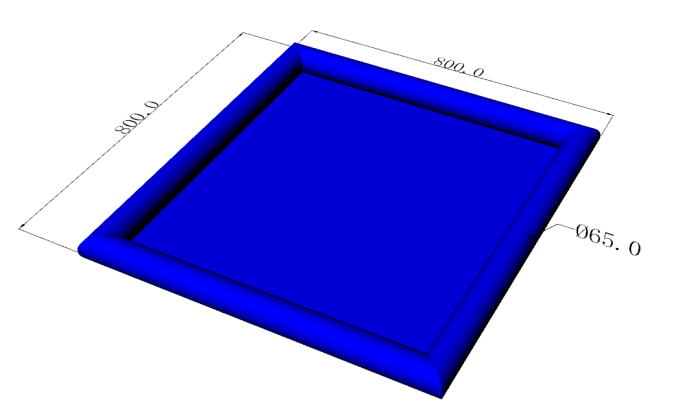 Квадратный надувной бассейн (Китай)