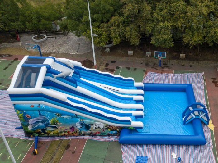 Надувной аквапарк "Трипл Дельфин" 21,5*12*8 м