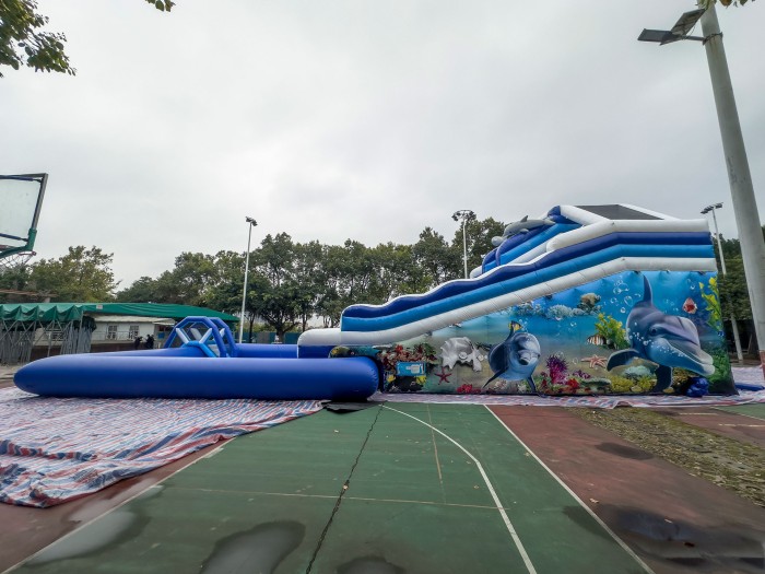 Надувной аквапарк "Трипл Дельфин" 21,5*12*8 м