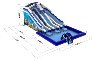 Надувной аквапарк "Трипл Дельфин" 21,5*12*8 м