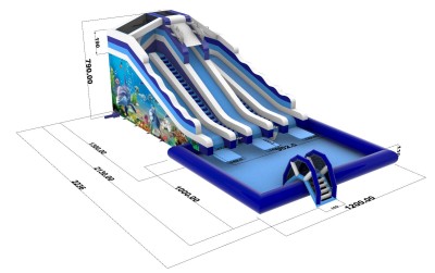 Надувной аквапарк &quot;Трипл Дельфин&quot; 21,5*12*8 м