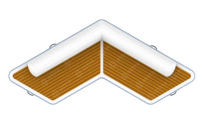 Надувной шезлонг 3,2*1,4*0,5 м