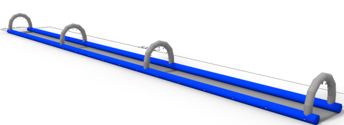 Надувная водная горка "Турбо" герметичная 1 полоса