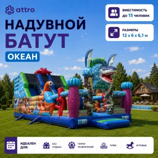 Надувной батут "Океан" 12*6*6,1 м