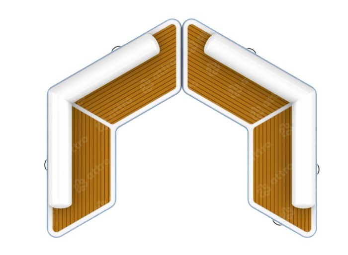 Надувной шезлонг 3,5*2,8*0,5 м