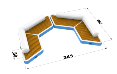 Надувной шезлонг 3,5*2,8*0,5 м