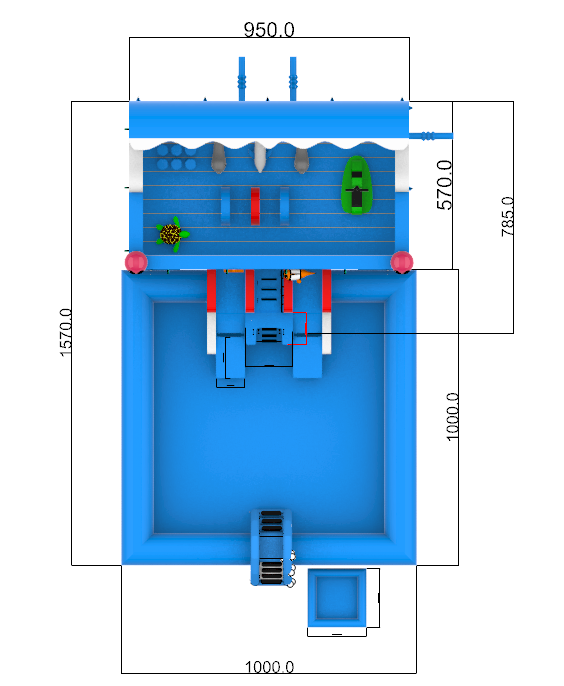 Надувной аквапарк "Океанариум" 15*10*7,2 м 