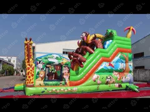 Надувной батут "Зебра и Жираф" 11*7*7 м