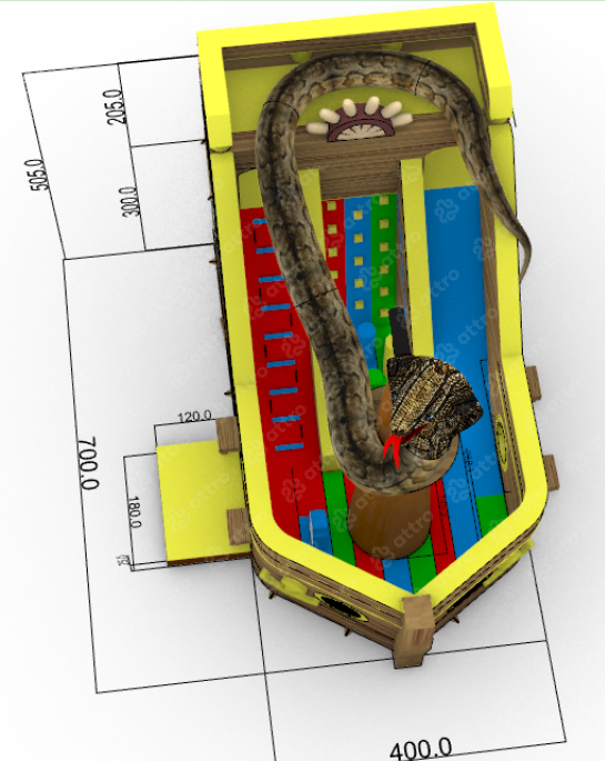 Надувная горка "Джек воробей", размер 7*4*6 м