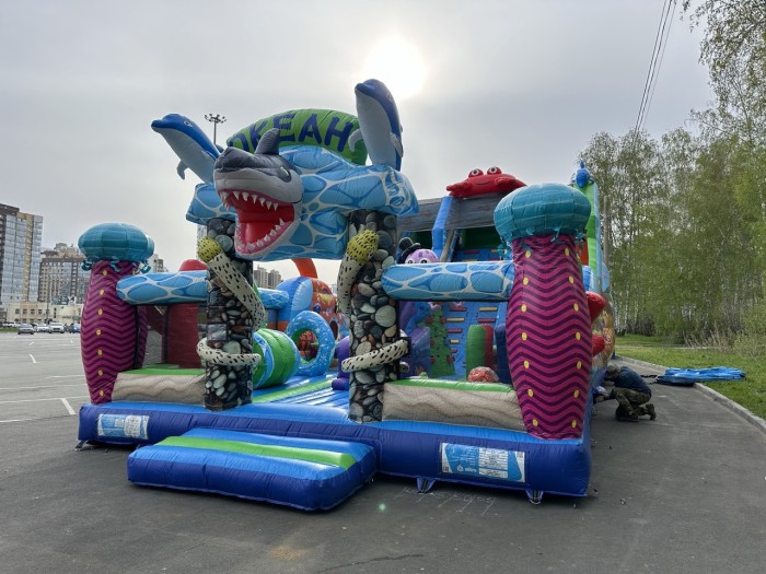 Надувной батут "Океан" 14*7*6,9 м