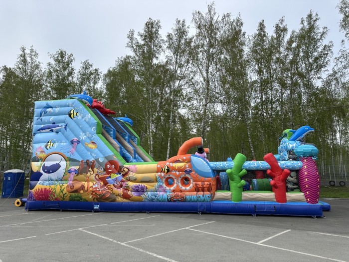 Надувной батут "Океан" 14*7*6,9 м