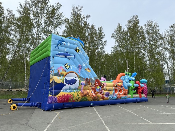 Надувной батут "Океан" 14*7*6,9 м