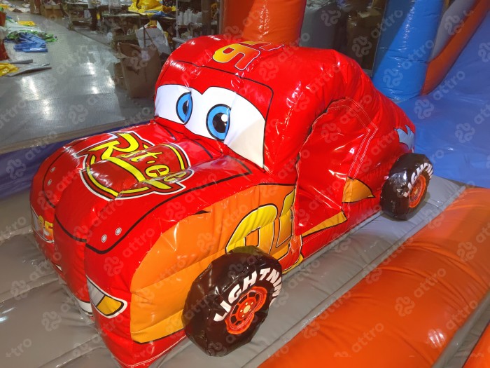 Надувая горка "Супер тачки 3D", 12*6*6,6 м