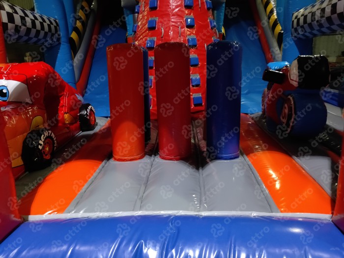 Надувая горка "Супер тачки 3D", 12*6*6,6 м
