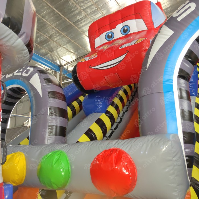 Надувая горка "Супер тачки 3D", 12*6*6,6 м