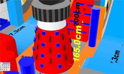 Надувая горка "Супер тачки 3D", 12*6*6,6 м