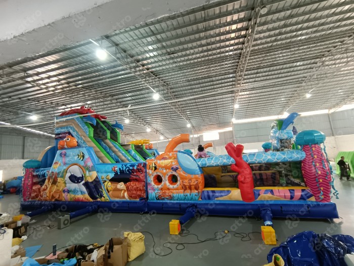 Надувной батут «Океан с иллюминаторами»  16*9,5*7 м