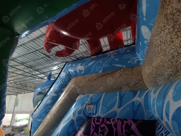 Надувной батут «Океан с иллюминаторами»  16*9,5*7 м