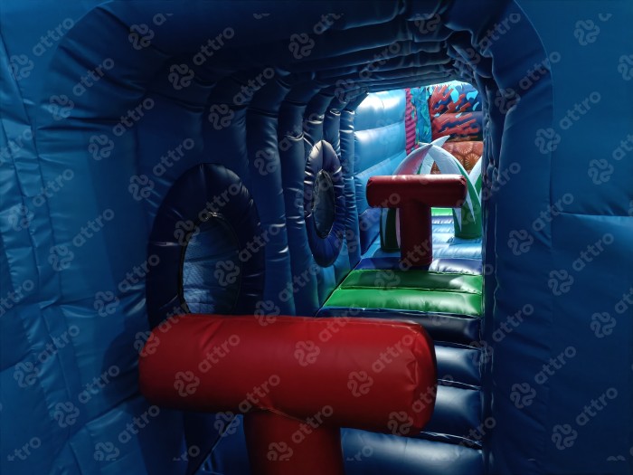 Надувной батут «Океан с иллюминаторами»  16*9,5*7 м