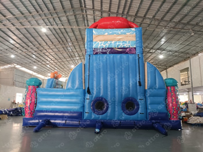 Надувной батут «Океан с иллюминаторами»  16*9,5*7 м