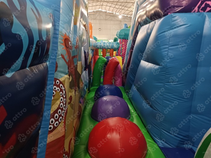 Надувной батут «Океан с иллюминаторами»  16*9,5*7 м