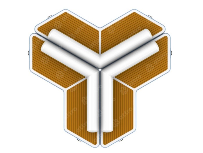 Надувной шезлонг 3,4*3,4*0,5 м