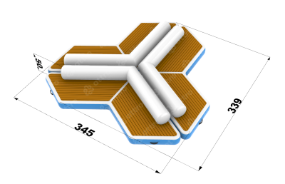 Надувной шезлонг 3,4*3,4*0,5 м