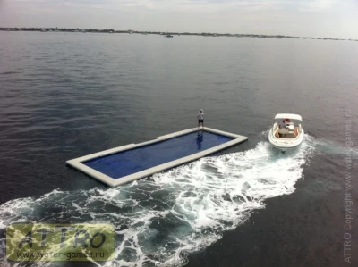 Надувной бассейн для открытой воды 6,5*5*0,2 м