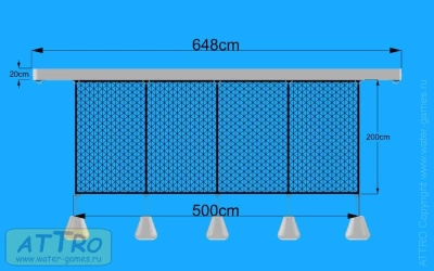 Надувной бассейн для открытой воды 6,5*5*0,2 м