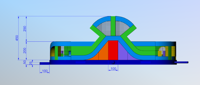 Надувная полоса препятствий "Малая"  13*6,5*4,5 м