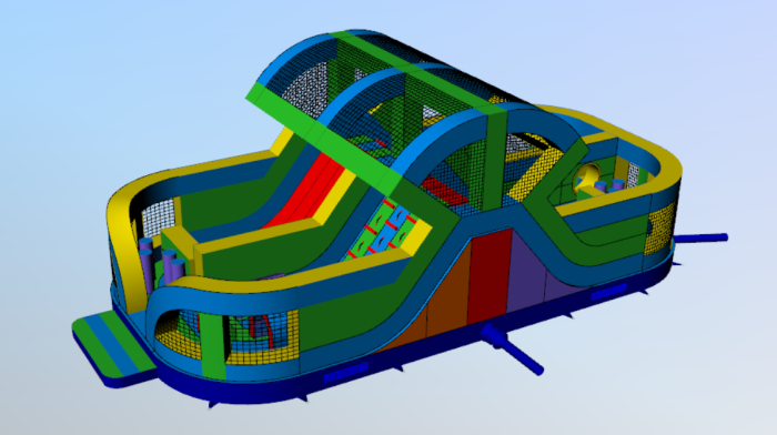 Надувная полоса препятствий "Малая"  13*6,5*4,5 м